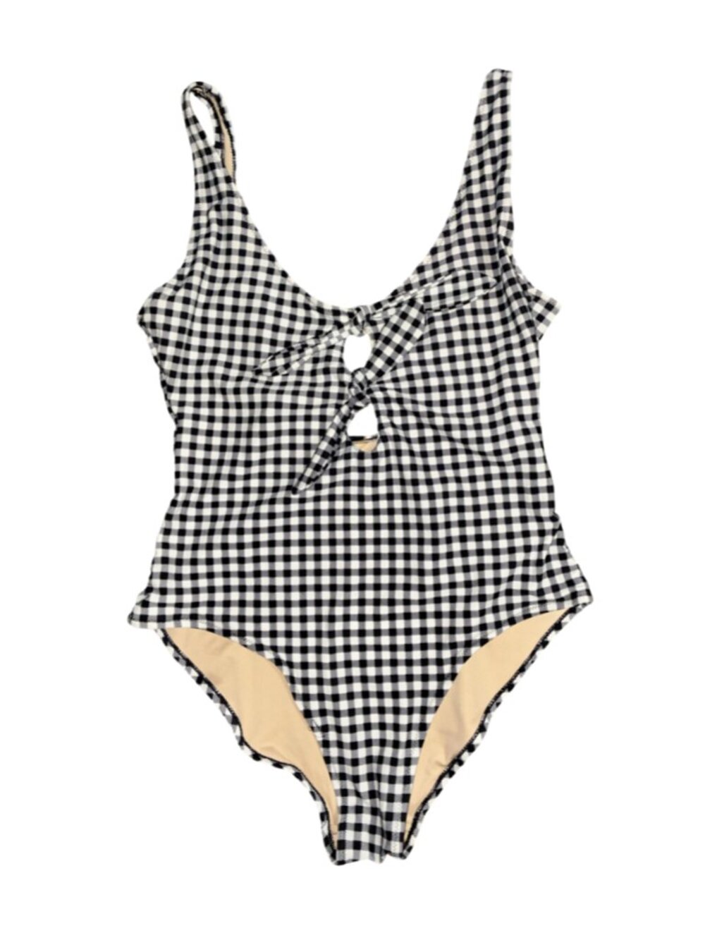 Sz.L*H&M*1-Pc. Black/White Checkered Swimsuit--Fully Lined